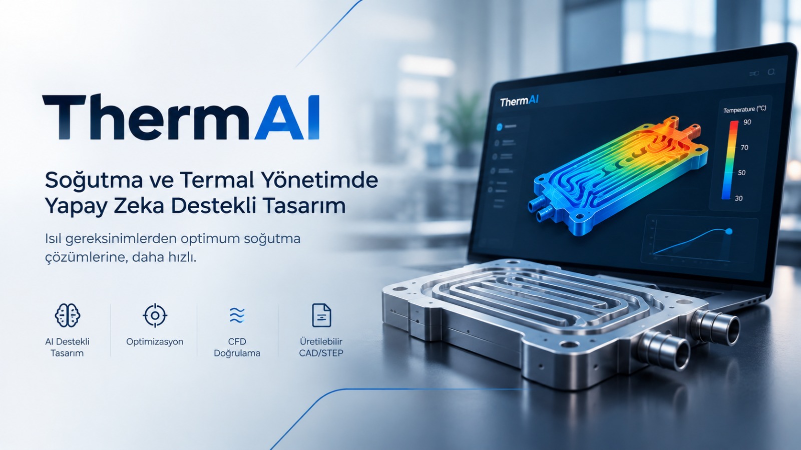 ThermAI görseli: yapay zekâ destekli termal tasarım ve soğutma çözümü